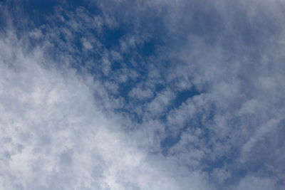 Low angle view of clouds in sky