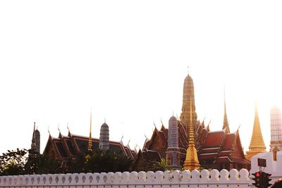 View of pagoda against clear sky