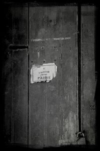 Closed wooden door