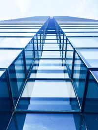 Low angle view of modern building against sky