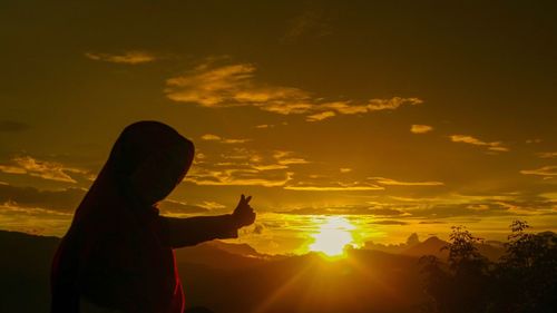 Sunset on the top of the hill