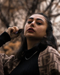 Young man looking away