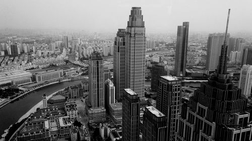 High angle view of cityscape