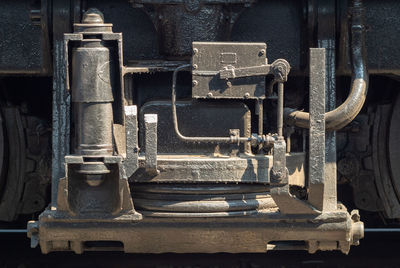 Close-up of old machine part