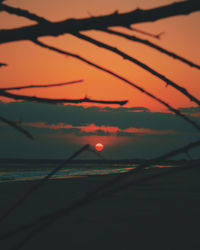 Scenic view of sea during sunset