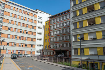 View of residential buildings against sky