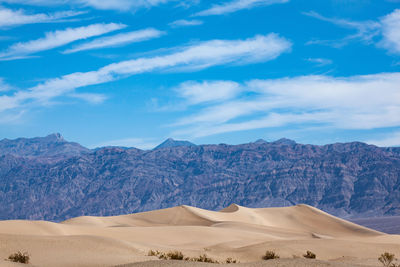 Scenic view of desert against sky