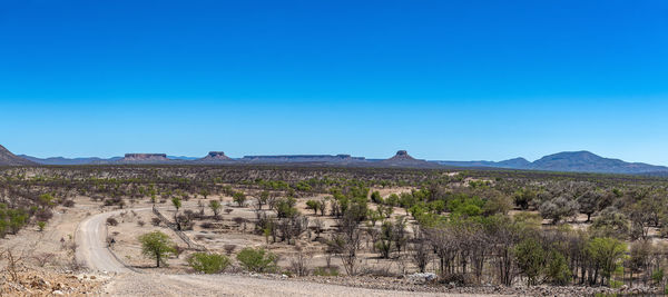 View of the ugab river and terraces, namibia