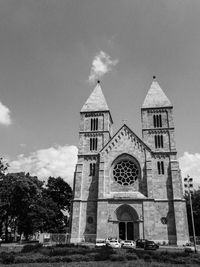 Low angle view of church against sky