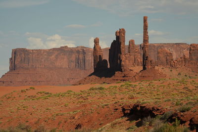 Scenic view of rock formations in monument valley 