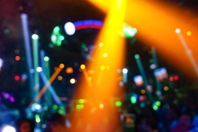 Defocused image of illuminated lights