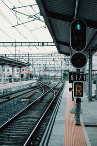 View of railroad station platform