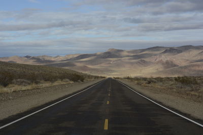 Road amidst landscape against sky