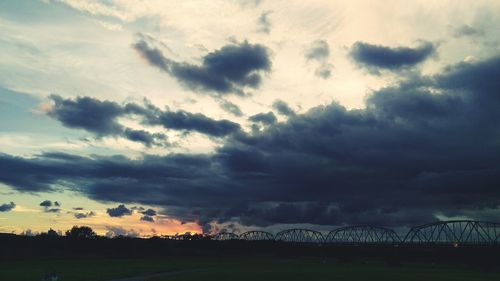 Scenic view of landscape against cloudy sky