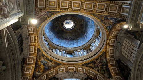 Low angle view of ceiling of building