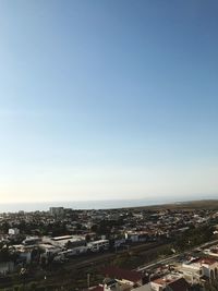 High angle view of cityscape against sky