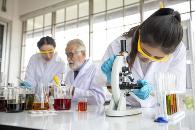 Female scientist working in laboratory