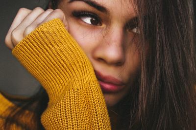 Close-up portrait of a woman