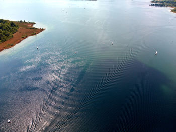 High angle view of a beach