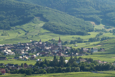 High angle view of townscape