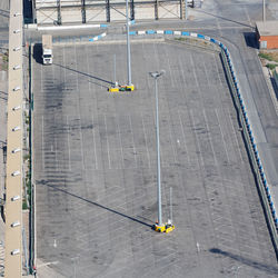 High angle view of road