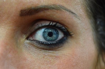 Close-up portrait of woman eye