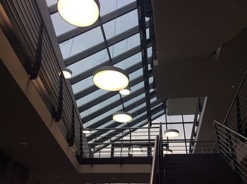 Low angle view of illuminated building