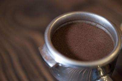 Close-up of coffee on table