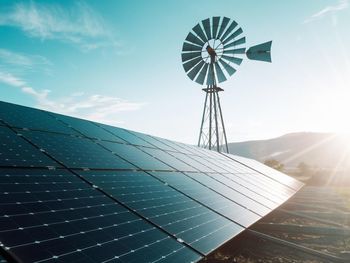 Low angle view of solar panel