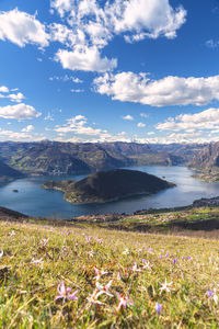 Iseo lake and montisola, brescia province, lombardy district, italy