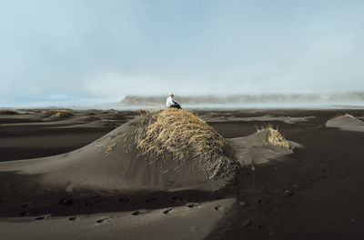 Scenic view of desert against sky