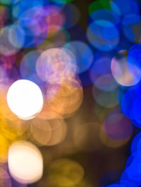 Defocused image of illuminated lights