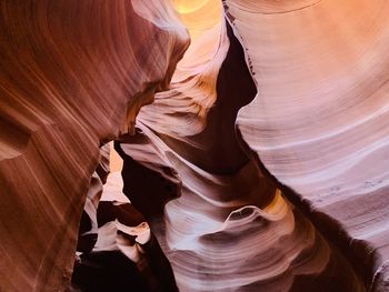 Low angle view of rock formations