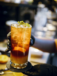 Close-up of coffee on table