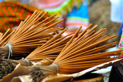 Close-up of incense