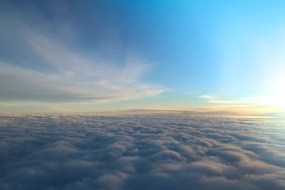 Scenic view of cloudscape against sky during sunset