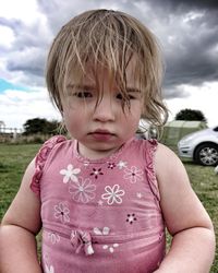 Close-up portrait of a girl