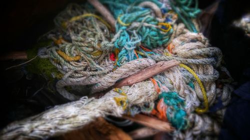 Detail shot of fishing nets