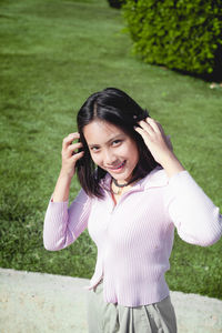 Portrait of a smiling young woman