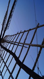 Low angle view of windmill structure against sky