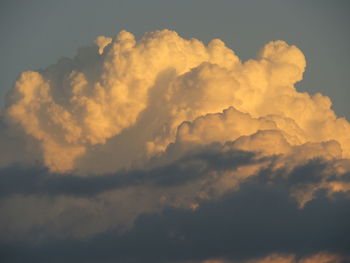 Low angle view of dramatic sky during sunset