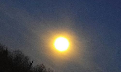 Low angle view of sky at sunset