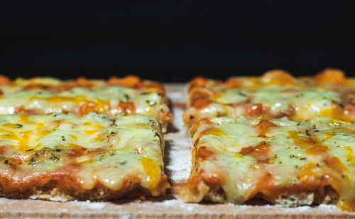 Close-up of pizza in plate