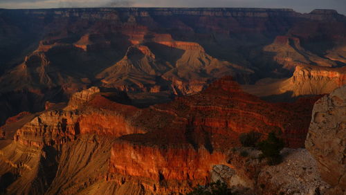 Aerial view of rock formations