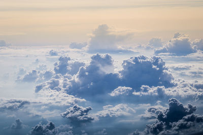 Low angle view of clouds in sky during sunset