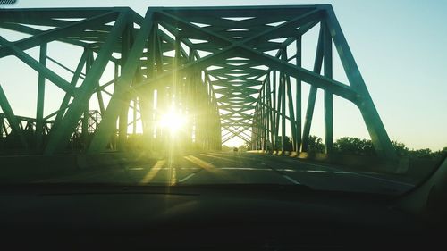 Close-up of bridge against sky