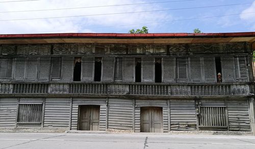 Exterior of old building against sky