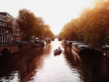 Boats in river