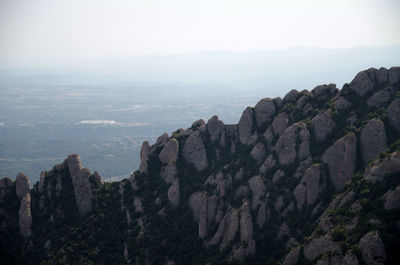 Scenic view of rocky mountains against sky