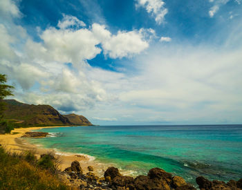 Scenic view of sea against sky